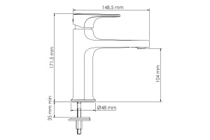 Смеситель для раковины WasserKRAFT Havel золото матовый - 3