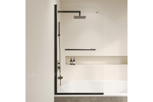 Шторка на ванну RGW Screens SC-114 80х140 профиль черный стекло прозрачное - 3