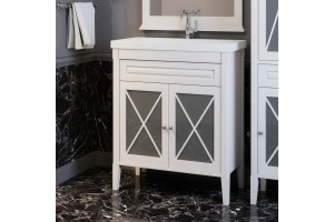 Тумба с раковиной Opadiris Палермо 75 белая матовая