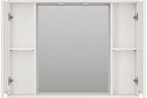 Зеркало-шкаф Misty Атлантик 100 белое матовое - 2