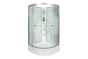 Душевая кабина Deto L 80х80 с гидромассажем, хром (L780NGM)