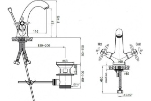 Смеситель Cezares Nostalgia NOSTALGIA-LS1-01 для раковины - 2