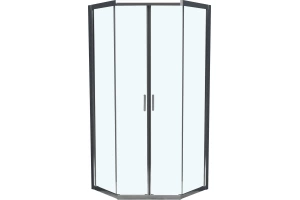 Душевой уголок BelBagno Uno 100х100 хром (UNO-195-P-2-100-C-Cr) - 2