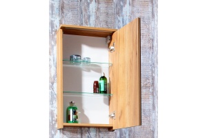 Зеркало-шкаф Бриклаер Фостер 40 R, дуб золотой, с подсветкой - 3