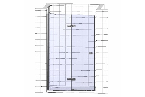 Душевая дверь в нишу Ravak CSD2-100 Transparent, профиль белый - 2