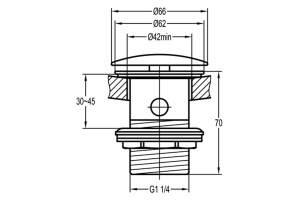 Swedbe Terracotta Донный клапан 2563 - 2