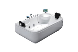 Акриловая ванна Gemy 180х116 белая правая с гидромассажем