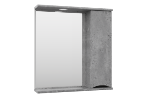 Зеркало-шкаф Misty Атлантик 70 правое серое матовое