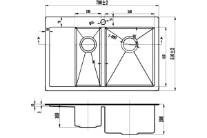 Мойка кухонная Zorg Inox PVD 5178-2-R grafit - 2