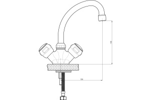 Смеситель для раковины GPD Rios хром - 2