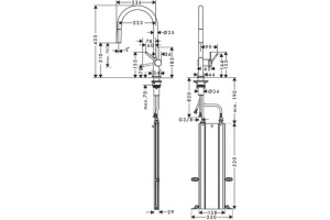 Кухонный смеситель однорычажный, 210, с вытяжным изливом, 1jet, sBox Hansgrohe 72803670 - 2