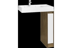 Тумба с раковиной Aquaton Лондри 20 темное дерево-белый