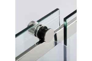 Душевая дверь в нишу Wasserkraft Dinkel 130х200 профиль хром стекло прозрачное - 2