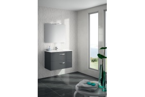 Тумба с раковиной Jacob Delafon Ola 80 серый антрацит - 2