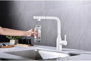 Смеситель для кухни Paulmark Viper белый матовый - 2