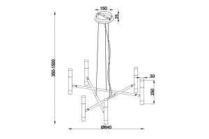 Подвесная люстра Maytoni Vigo MOD031PL-12B - 2