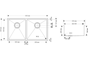 Мойка кухонная Seaman Eco Marino SME-805DL - 2