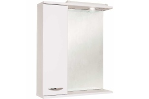 Зеркало-шкаф Onika Ника 60 L с подсветкой, белый (206015)