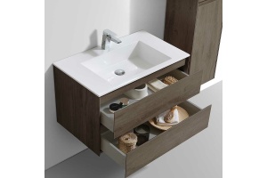 Тумба под раковину Vincea Luka 80 серо-коричневая - 2