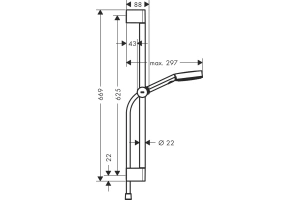 Душевой гарнитур Hansgrohe Pulsify Relaxation 105 белый матовый - 2