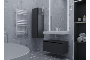 Тумба Armadi Art Flat Valessi Uno-S 100 подвесная черный матовый - 3