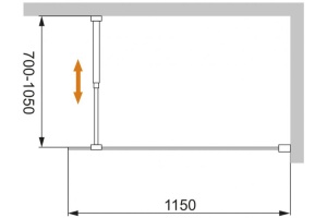Душевая перегородка Cezares Liberta-L-1-115-C-Cr - 3