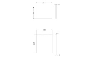 Фасад для тумбы Aquaton Лондри 40 темное дерево  - 3