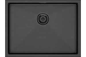 Мойка кухонная Paulmark Next 58 темный хром