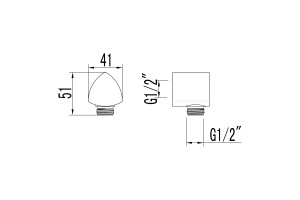 Подключение для душевого шланга Lemark LM3583C для LM3522C, хром - 2