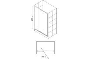 Душевая дверь RGW Passage PA-02 90х185 профиль хром стекло прозрачное - 3