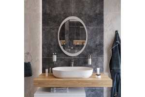 Зеркало DIWO Ярославль 57 с подсветкой, овальное, сенсорный выключатель, в современном стиле - 3