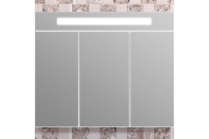 Зеркало - шкаф Opadiris Фреш 100 с подсветкой белый