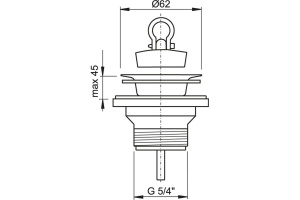 Донный клапан для сифона AlcaPlast  (A31) - 2