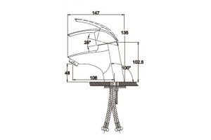 Смеситель Kaiser Nova 23011 для раковины - 2