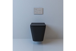 Унитаз подвесной Esbano Gartez с сиденьем микролифт, черный (ESUPGARTBM) - 2