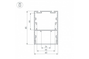 Профиль Arlight ARH-LINE-6085-2000 ANOD 018508 - 2