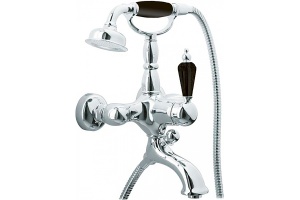 Смеситель для ванны Boheme Tradizionale хром с черной керамикой