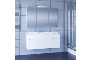 Тумба с раковиной подвесная Санта Лондон 120 белый - 3