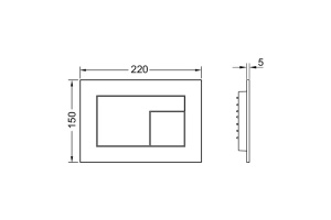Кнопка смыва TECE Velvet 9240731 антрацит - 2