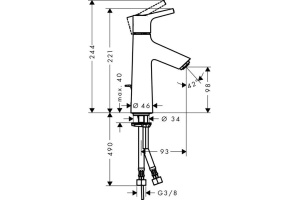 Смеситель Hansgrohe Talis S 72020000 для раковины - 3