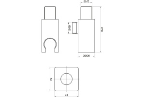 Шланговое подключение BelBagno Nova BB-DHLA-IN держатель для душа - 2