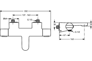 Смеситель для ванны Ideal Standard Ceratherm хром (A4630AA) - 2