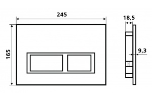 Кнопка смыва Esbano хром глянцевый (ESINPRK12SC) - 2