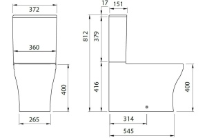 4.21012.20 INFINITY 2 Чаша для унитаза напольного с Rimless, 630x380 мм, без сидения, белый (301928) - 2