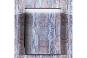 Зеркало-шкаф Бриклаер Кристалл 56 R, ясень анкор, темный, с подсветкой