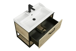 Тумба с раковиной Фабиа 80 Aquaton Лофт Фабрик 80 светлое дерево  - 3