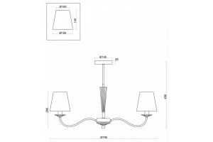 Потолочная люстра Freya Osborn FR2027PL-07BS - 2
