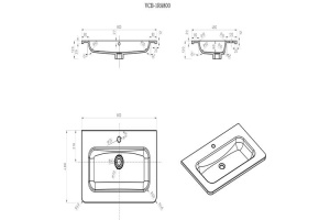 Мебельная раковина Vincea 80 белая - 2