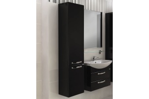 Шкаф-пенал AQUATON Ария М черный глянец