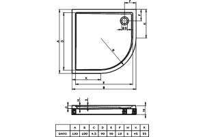 Душевой поддон Riho Davos 100x100 см (DA9300500000000) - 2